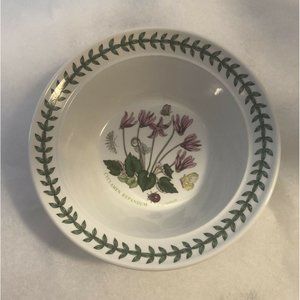 Portmeirion Botanic Garden Cyclamen Rim Cereal Oatmeal Bowl Made In England